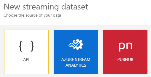 Power BI create streaming dataset